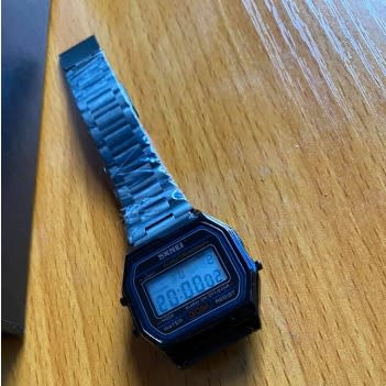 Stainless Steel Led Chronograph Waterproof Sport Watch – Black
