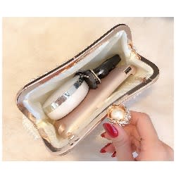 Off White Fully Beaded Clutch Purse