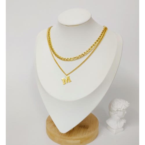 M Design Pendant Necklace