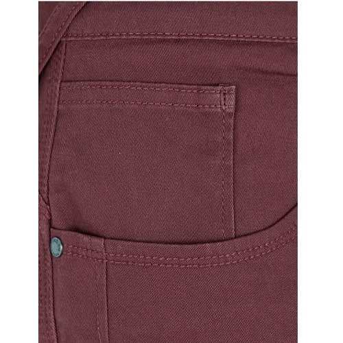 Men's Skinny Fitted Twill Jean - Burgundy