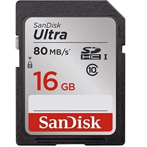Ultra 16GB  Sdxc Memory Card C10 80mb/s