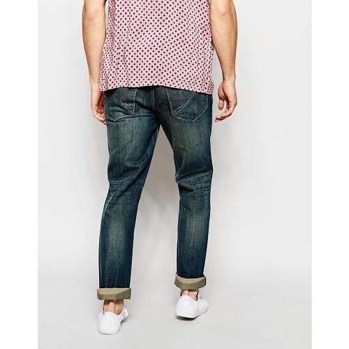 Non-stretch Heavy Wash Denim Jeans