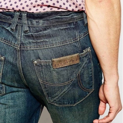 Non-stretch Heavy Wash Denim Jeans