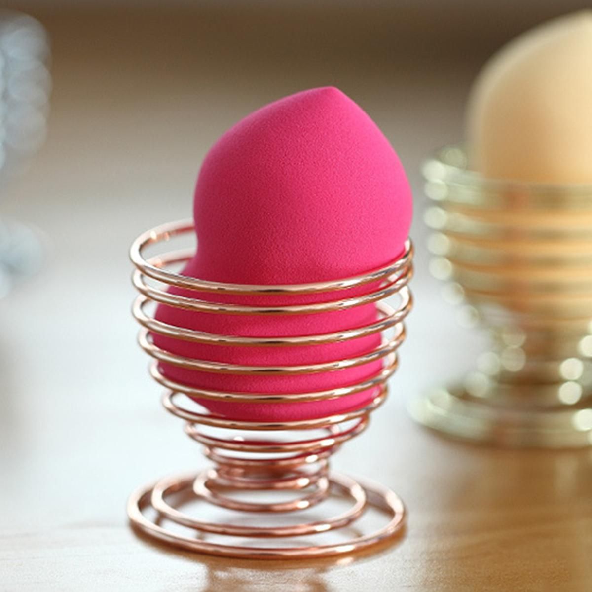 1pcs Beauty Makeup Sponge Blender Holder Drying Rack Stand, Makeup Sponges Stand, Powder Puff Sponge Support Display Stand,Makeup Organizer gold