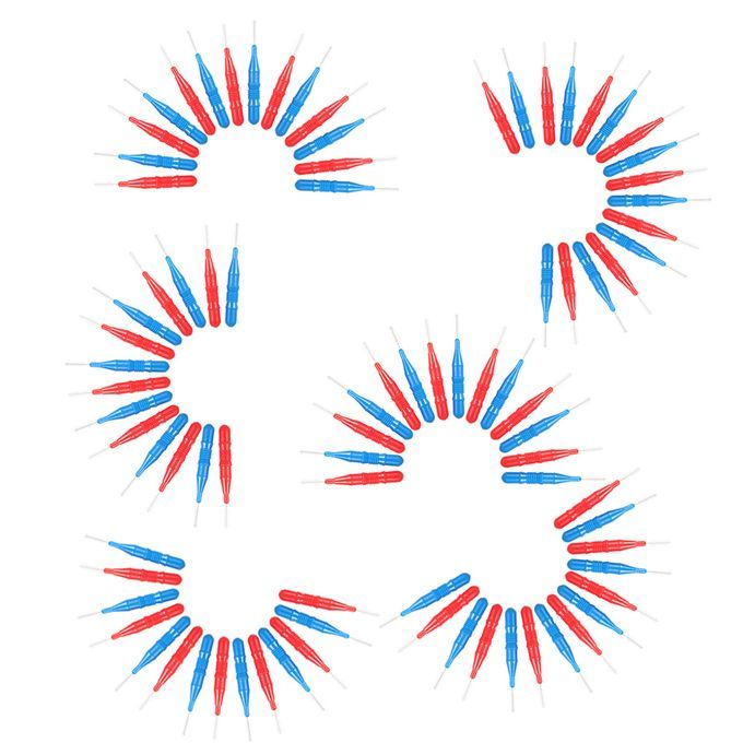50pcs Interdental Brush Floss Head Tooth Pick Tool Between-