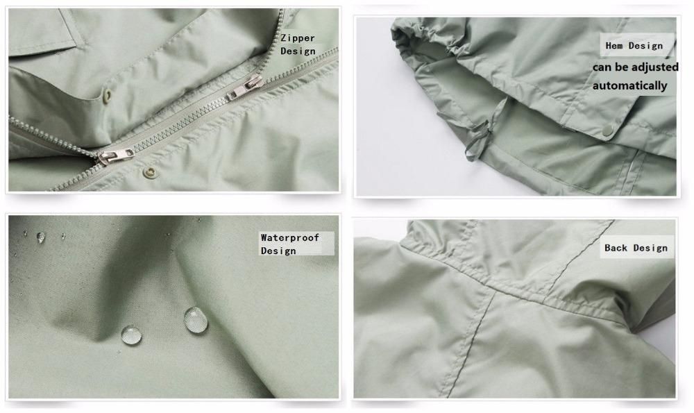 Ladies Rain Coat Breathable Ladies Long Raincoats