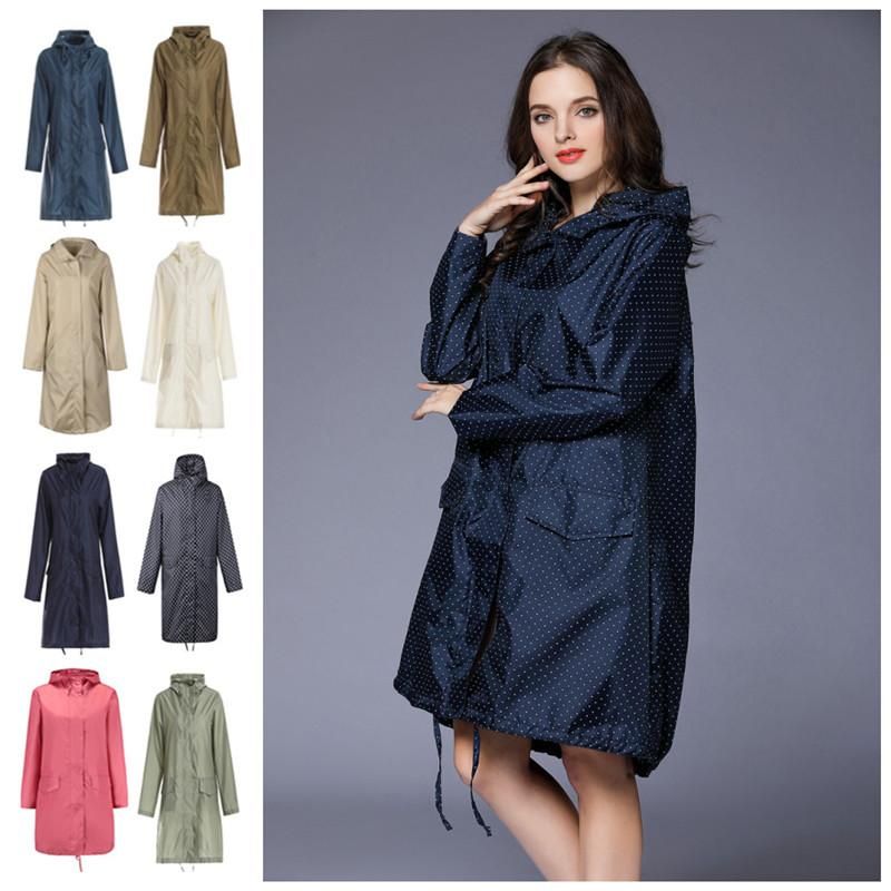 Ladies Rain Coat Breathable Ladies Long Raincoats