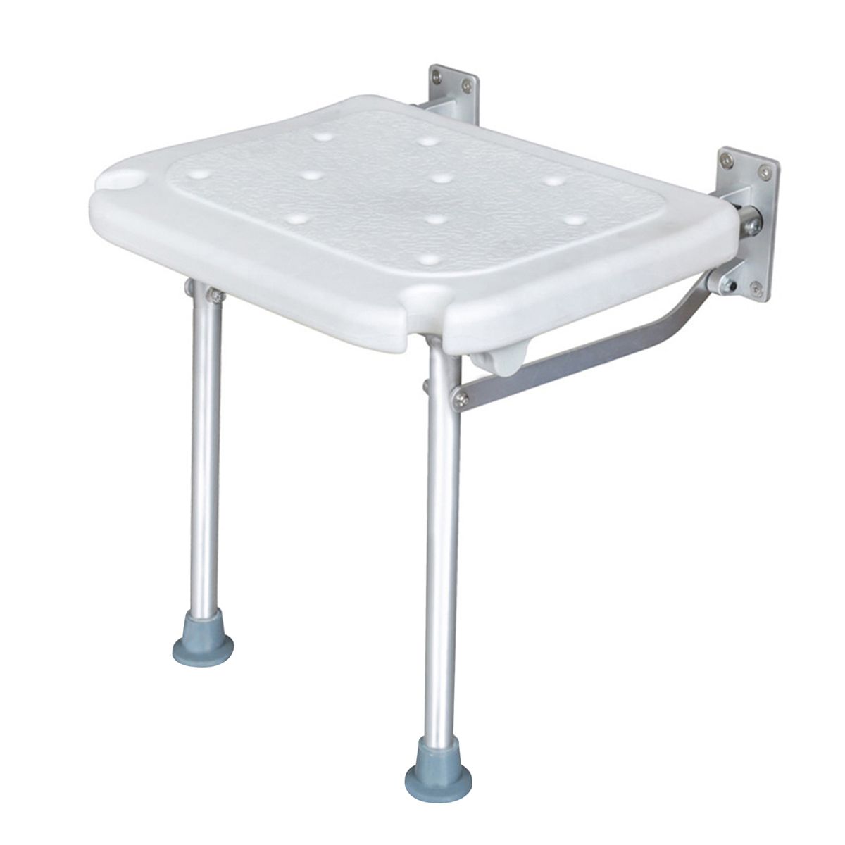 Folding Shower Bench Wall Mounted Flip-up Bath Seat Screw-in
