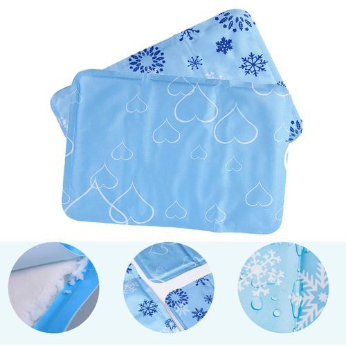 PVC Ice Pad Cushion Multifunctional Ice Pad Mattress Summer Season Cooling Blue