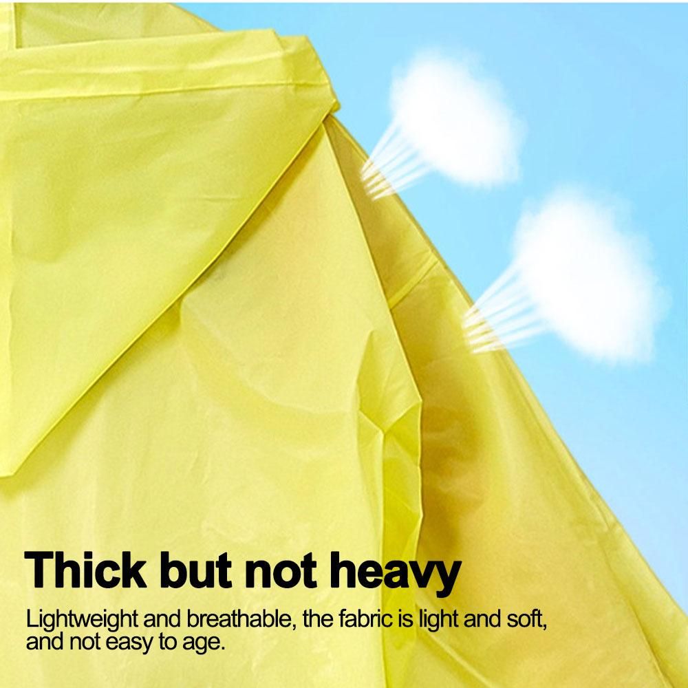 Adult Thickening Waterproof Clothing Eva Raincoat Unisex Rainwear Reusable Grey