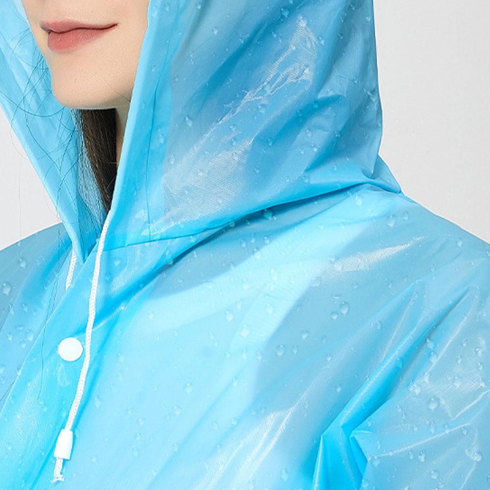 Adult Thickening Waterproof Clothing Eva Raincoat Unisex Rainwear Reusable Grey