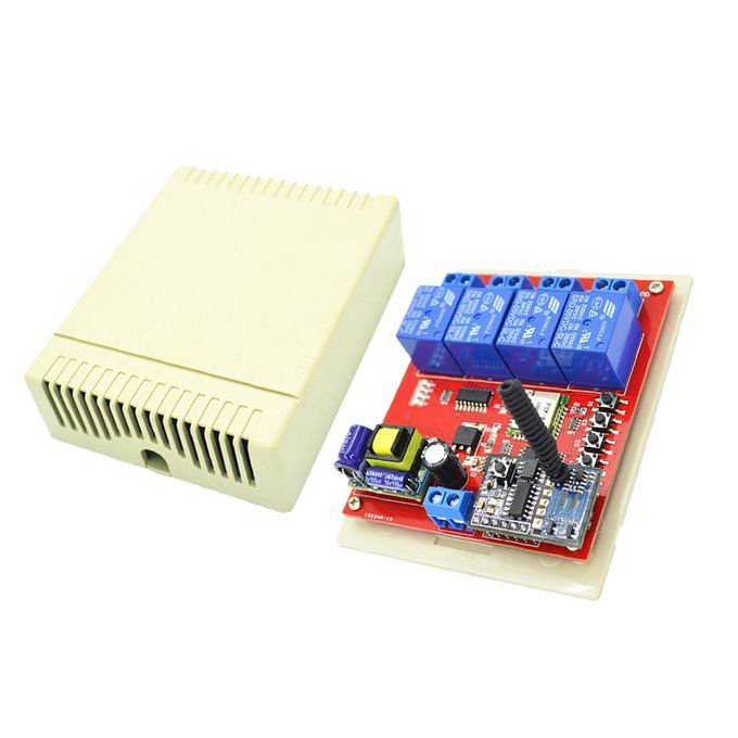 4 Channel Wireless Fixed Code 220v Remote Control Switch Electrical