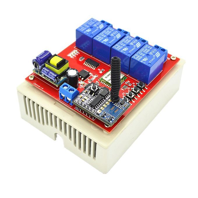 4 Channel Wireless Fixed Code 220v Remote Control Switch Electrical