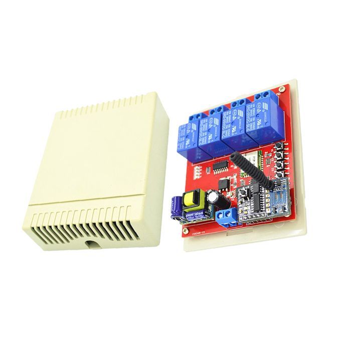 4 Channel Wireless Fixed Code 220v Remote Control Switch Electrical