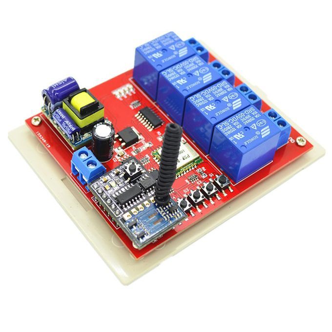 4 Channel Wireless Fixed Code 220v Remote Control Switch Electrical