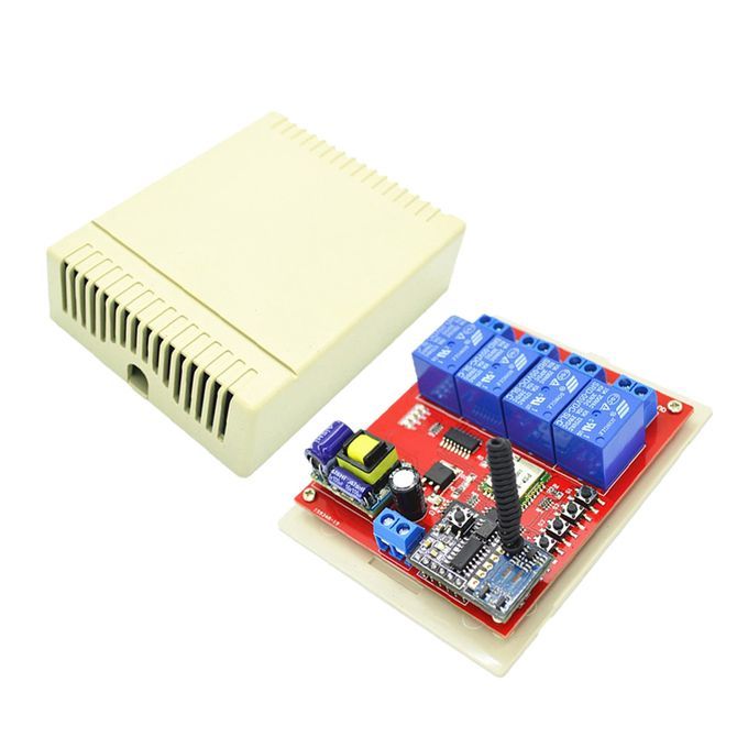 4 Channel Wireless Fixed Code 220v Remote Control Switch Electrical