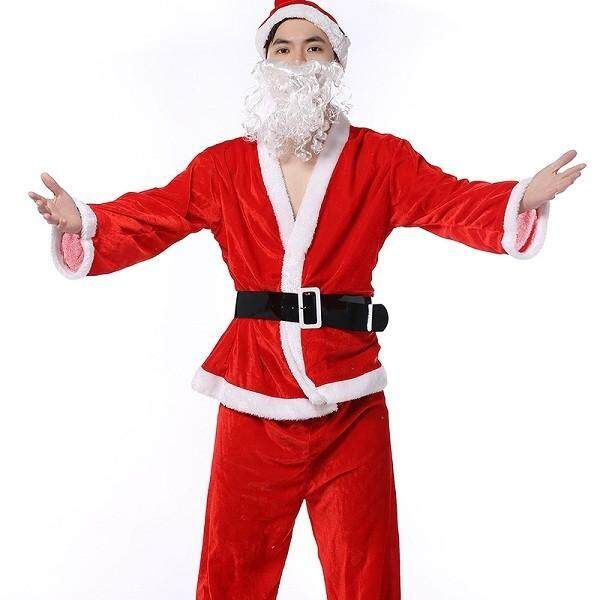 Christmas Santa Claus Clothing Men And Women 's Clothing Gold Velvet Clothing Performance Costumes