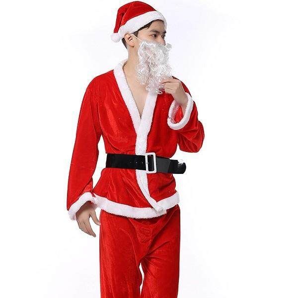 Christmas Santa Claus Clothing Men And Women 's Clothing Gold Velvet Clothing Performance Costumes