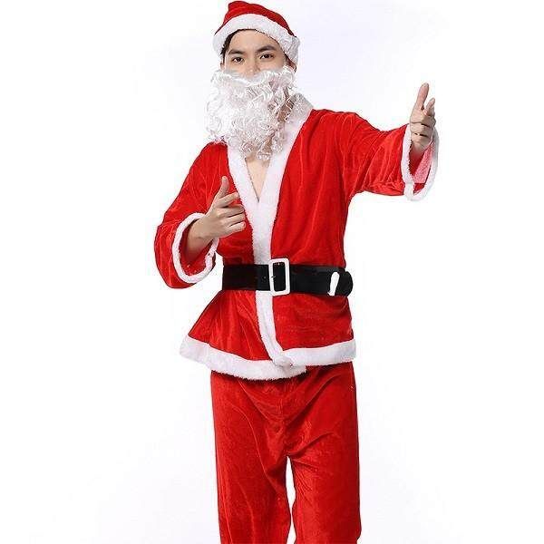 Christmas Santa Claus Clothing Men And Women 's Clothing Gold Velvet Clothing Performance Costumes