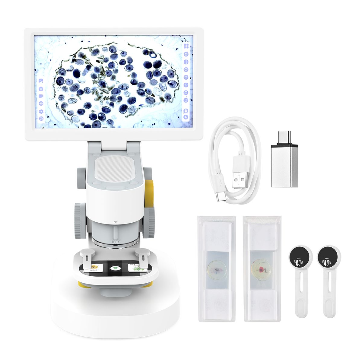 Rechargeable Intelligent Microscope 1200X Optical