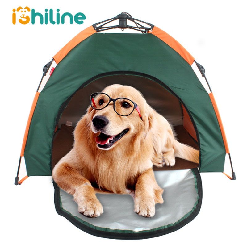 Portable Pet Tent Foldable Outdoor Automatic Cat House Kennel Rainproof Sunscreen Pet Nest Car Dog Tent Gift Tent Mat-