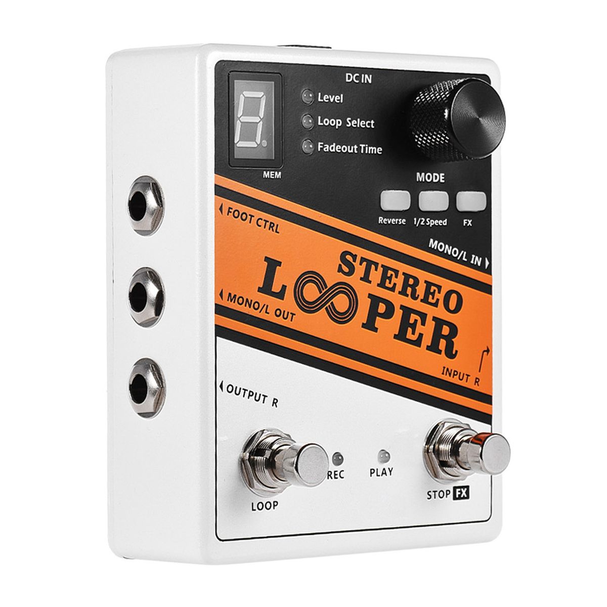 STEREO LOOPER Loop Record Guitar Effect Pedal 10