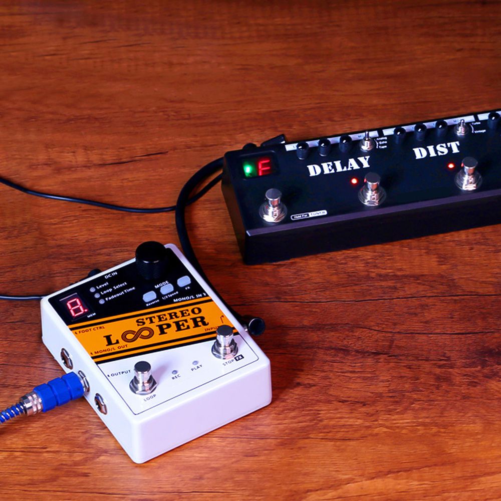 STEREO LOOPER Loop Record Guitar Effect Pedal 10