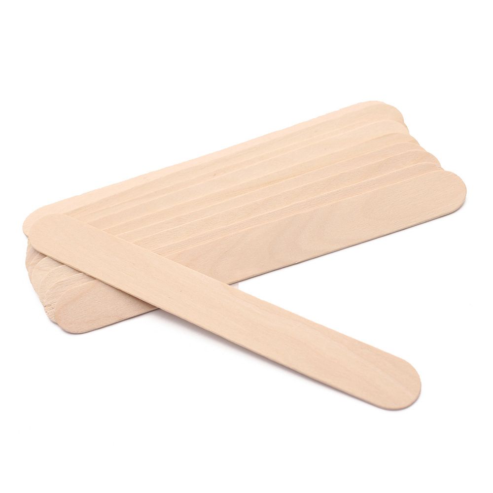 50 Count Wax Stick Wood Waxing Sticks Spatulas Applicators