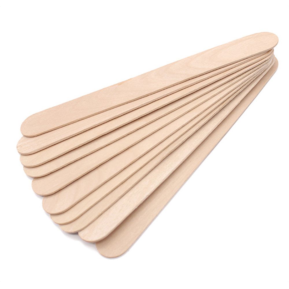 50 Count Wax Stick Wood Waxing Sticks Spatulas Applicators