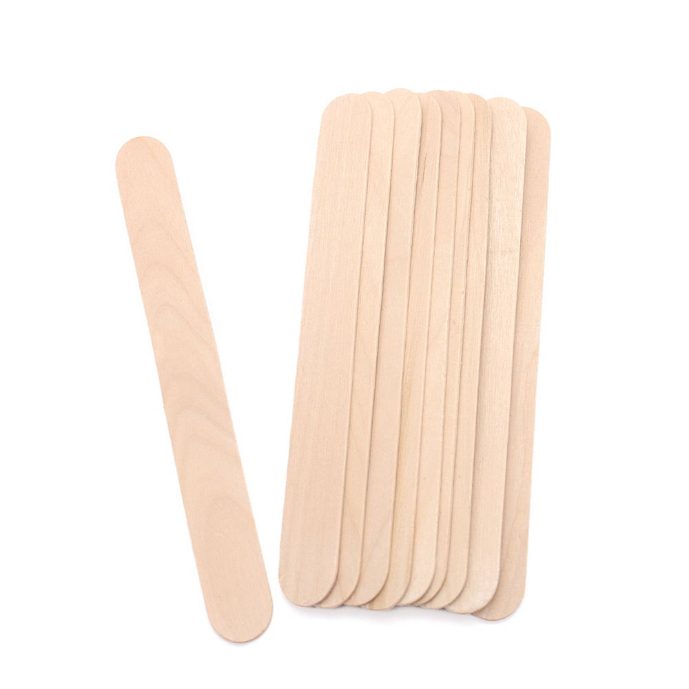 50 Count Wax Stick Wood Waxing Sticks Spatulas Applicators
