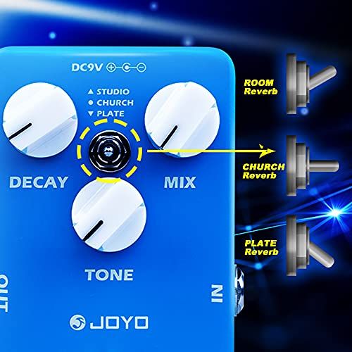 JOYO Reverb Effect Pedal Digital Guitar Pedal With 3 Reverb