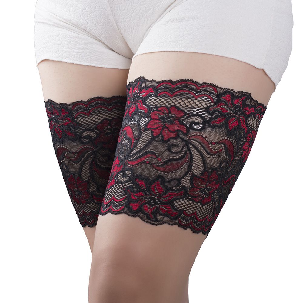 Women Anti Friction Thigh Bands Leg Warmers Silicone Female-C 52-60cm