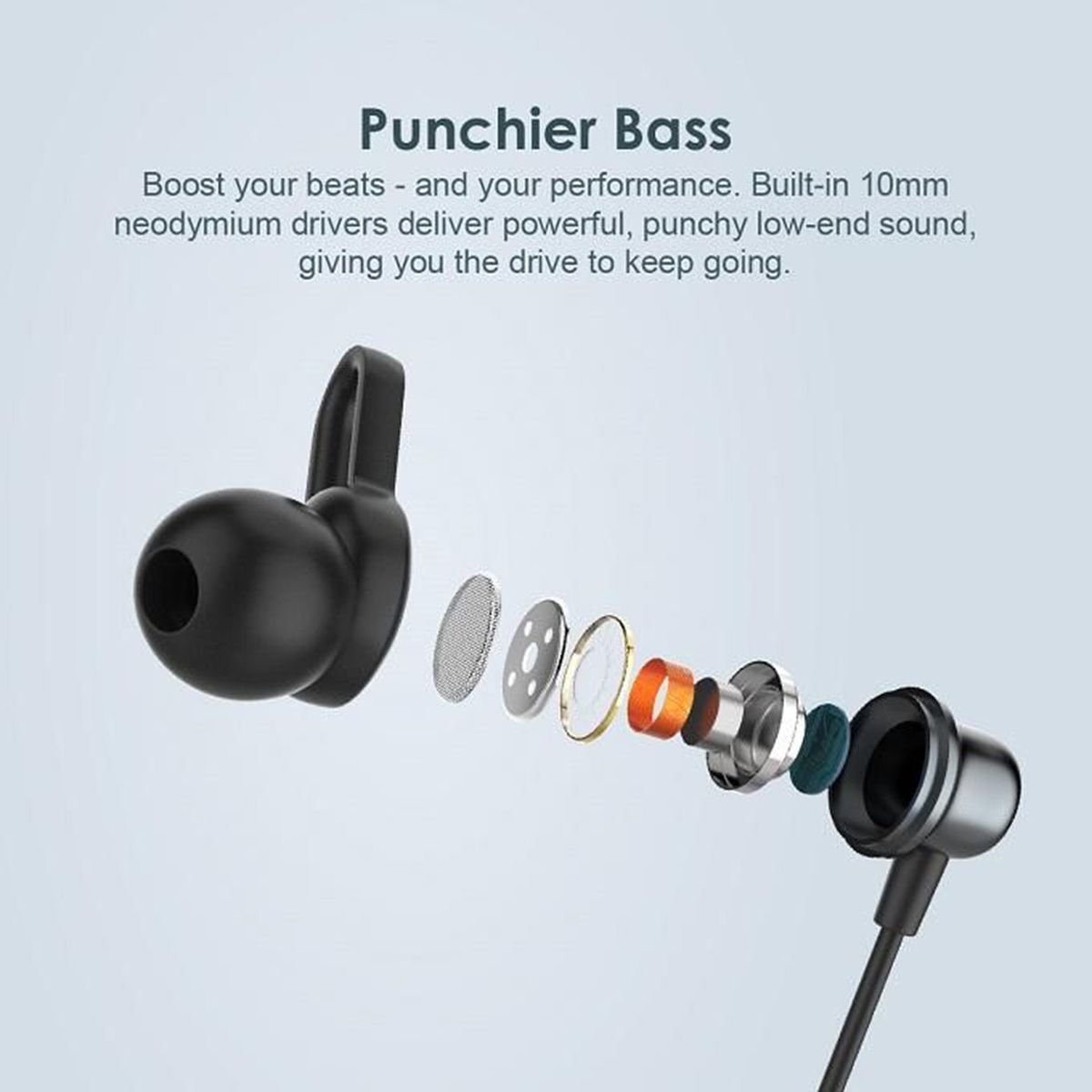 Feather-2C In-Ear Neckband Wireless Headphones With Microphone