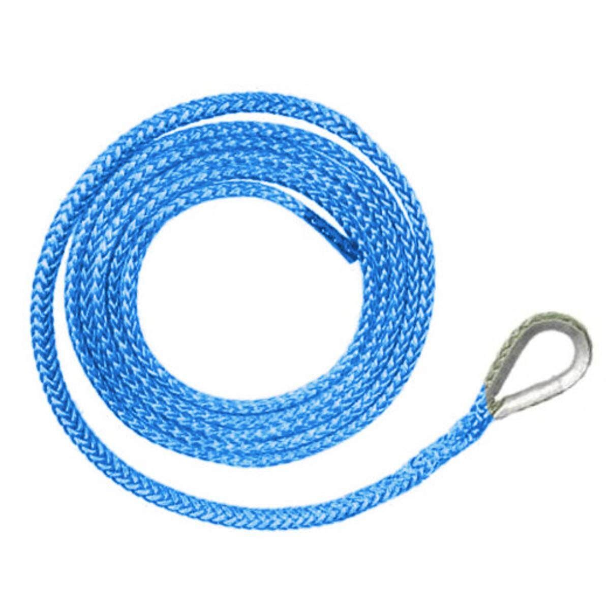 2pcs 1/4" X 10' BLUE Synthetic Winch Line AmSteel-Blue Rope 7,700+ LBs For PLOW 24V