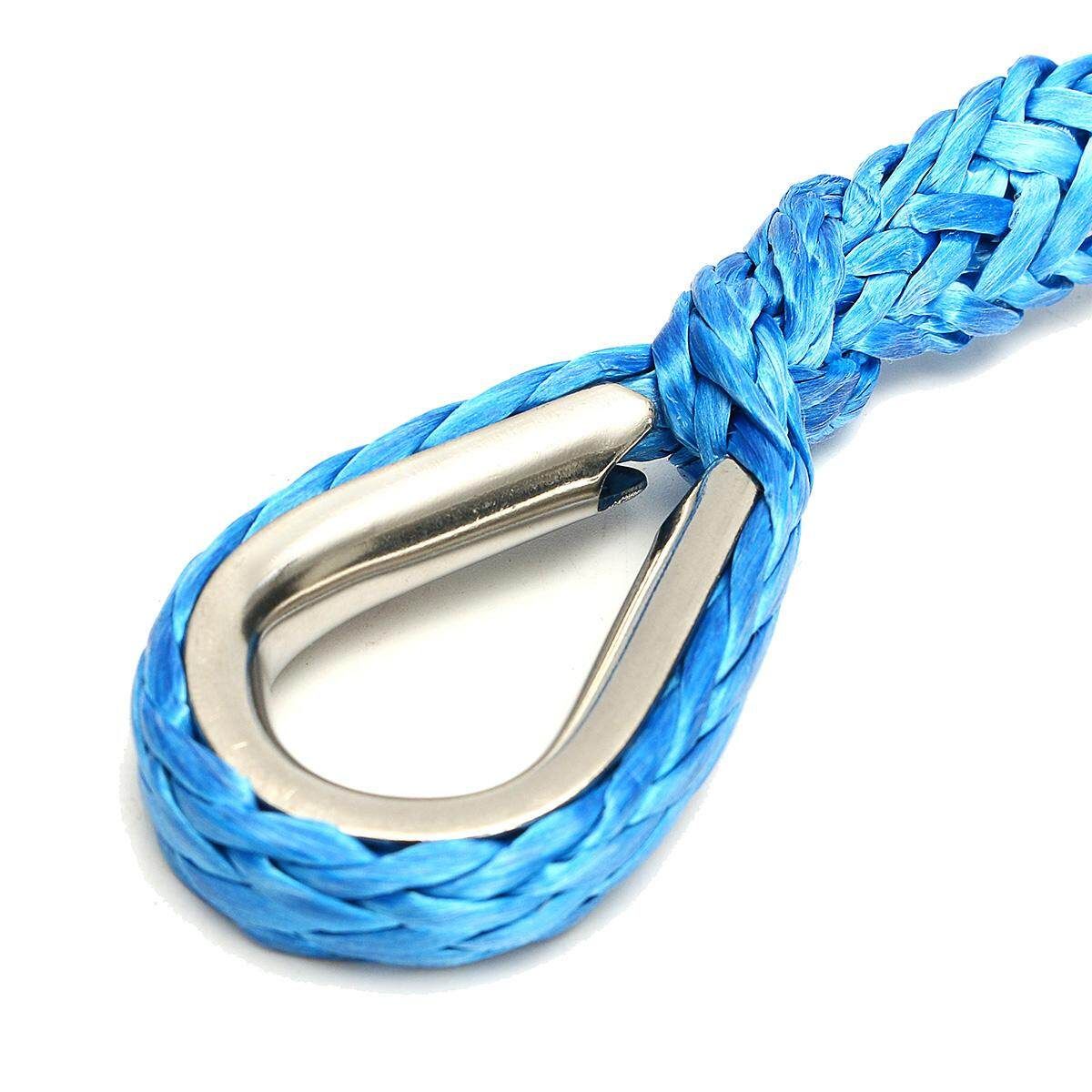 2pcs 1/4" X 10' BLUE Synthetic Winch Line AmSteel-Blue Rope 7,700+ LBs For PLOW 24V