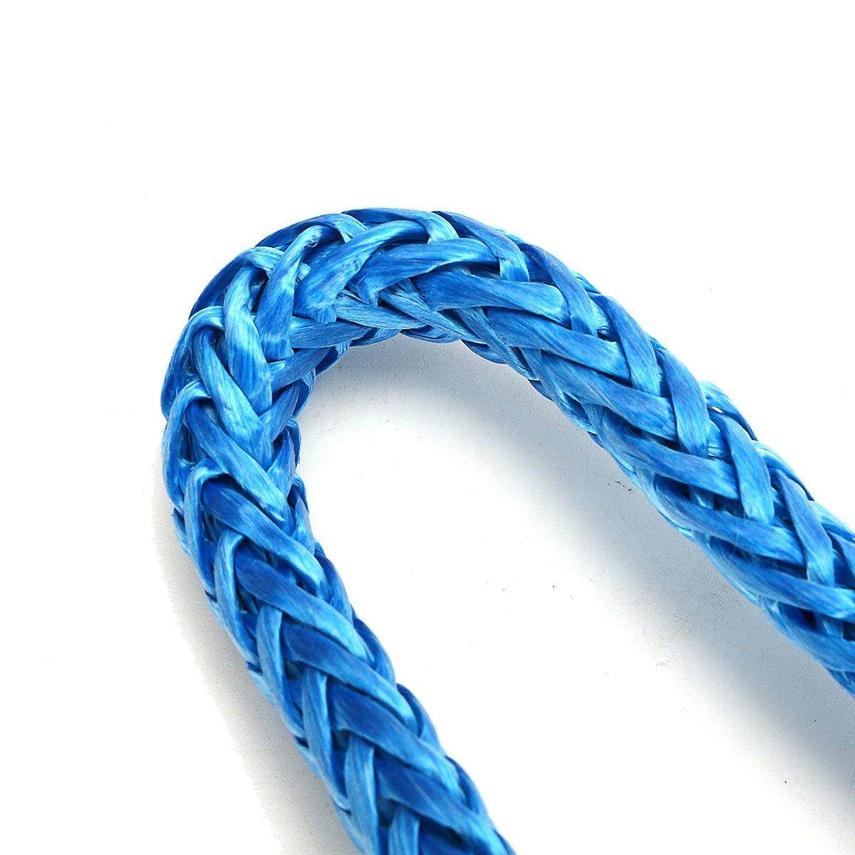 2pcs 1/4" X 10' BLUE Synthetic Winch Line AmSteel-Blue Rope 7,700+ LBs For PLOW 24V