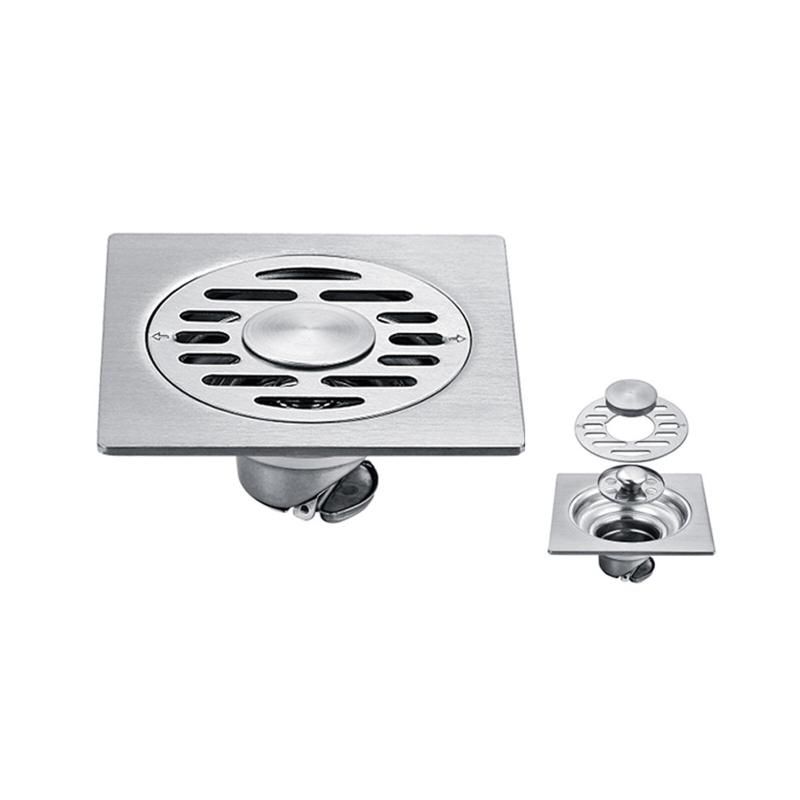 Square Shower Drain Stainless Steel Hair Catcher
