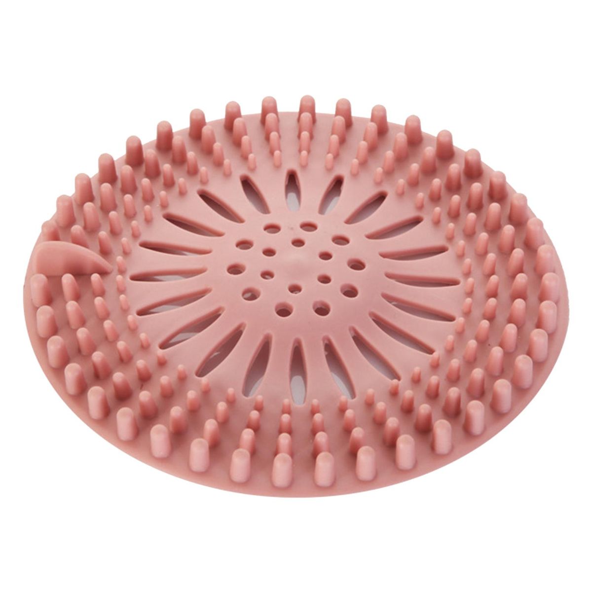 5Pcs Drain Hair Catcher Bathroom Floor Drain Deodorant Mat Hair Trap Filter Pink