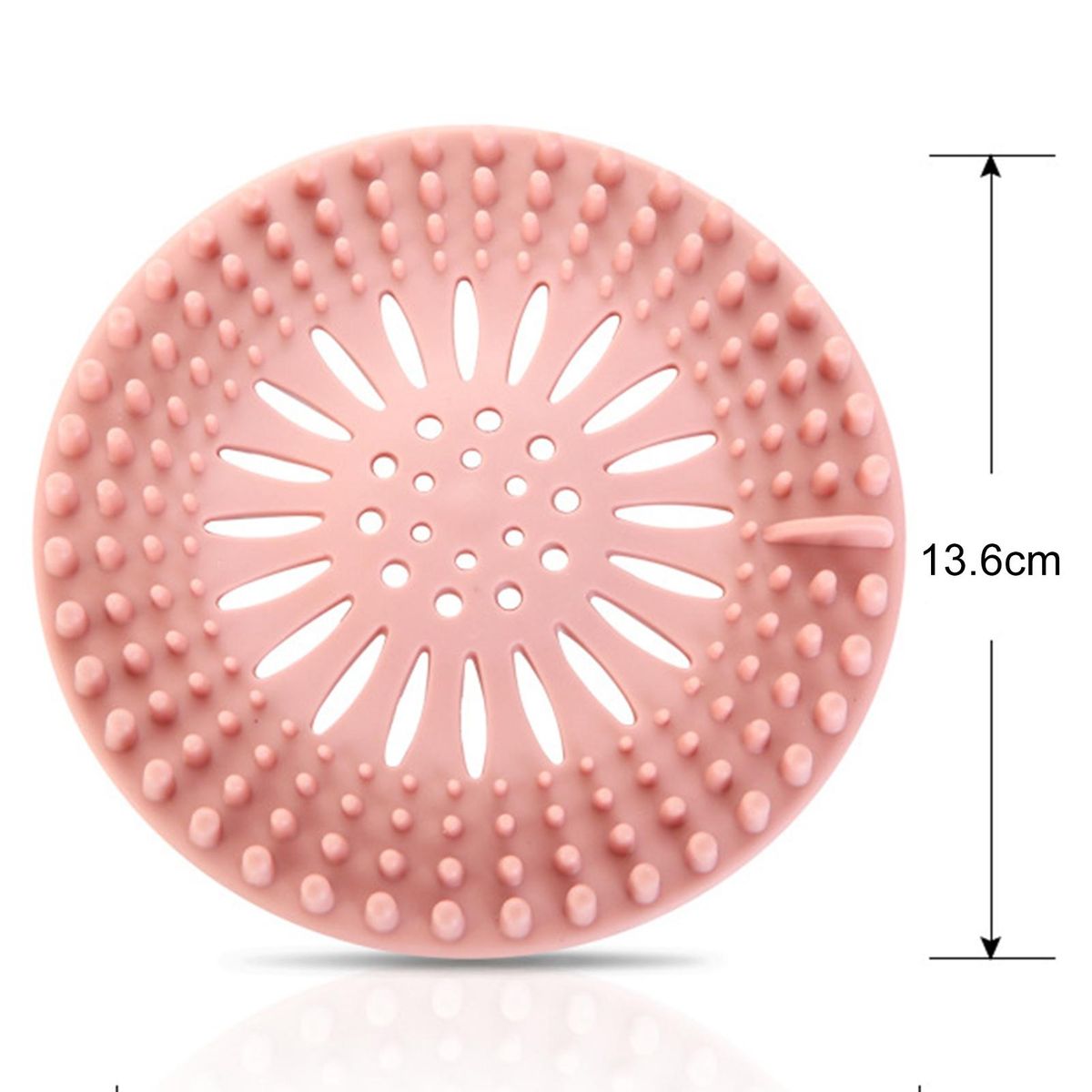 5Pcs Drain Hair Catcher Bathroom Floor Drain Deodorant Mat Hair Trap Filter Pink