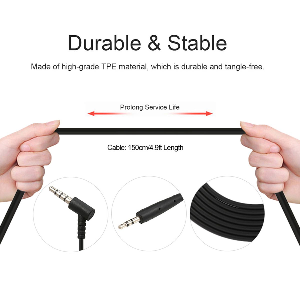 3.5mm To 2.5mm Audio Cable For BOSE OE2 Headphones Cord Line
