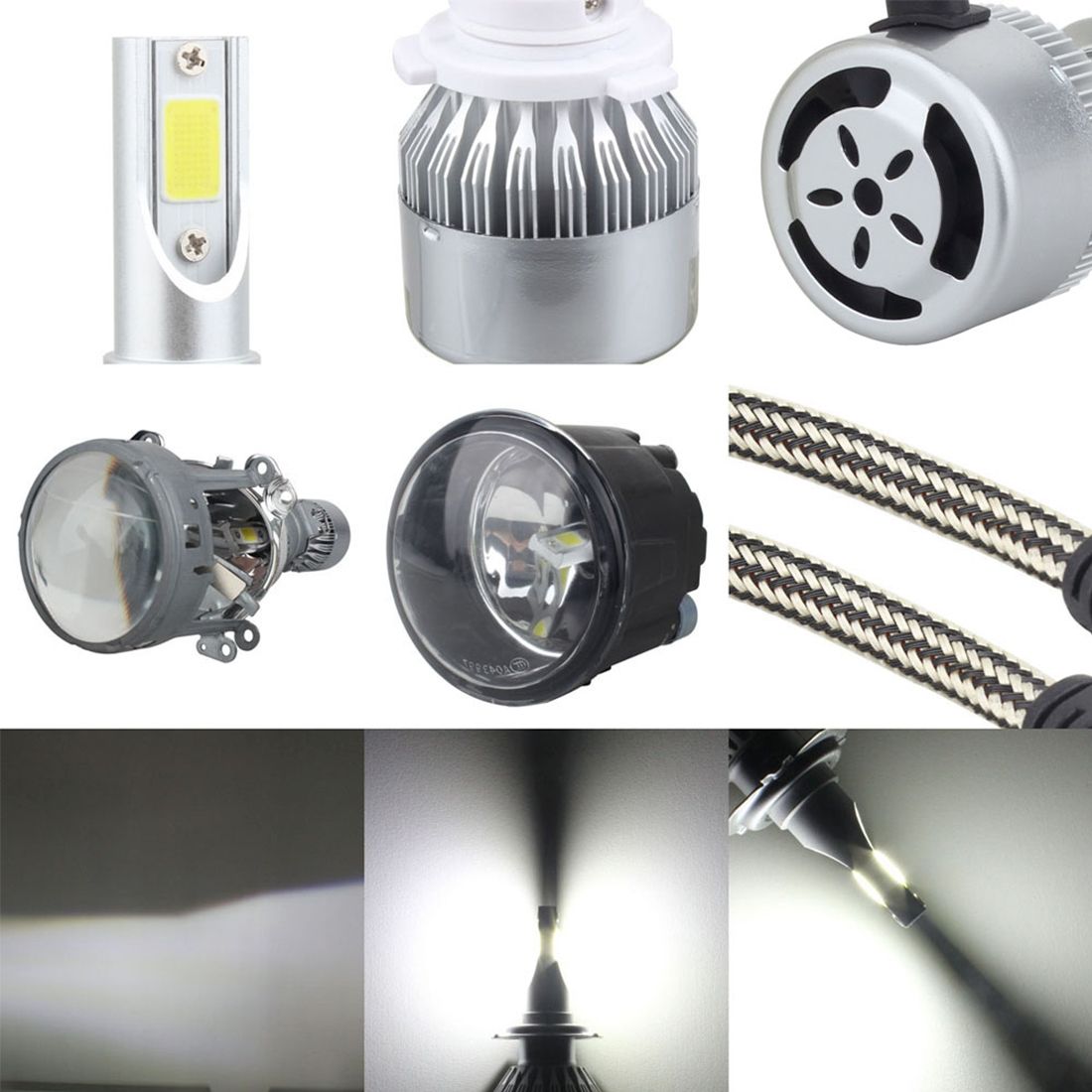 2 PCS H3 18W IP68 Canbus Constant Current Car LED Headlight