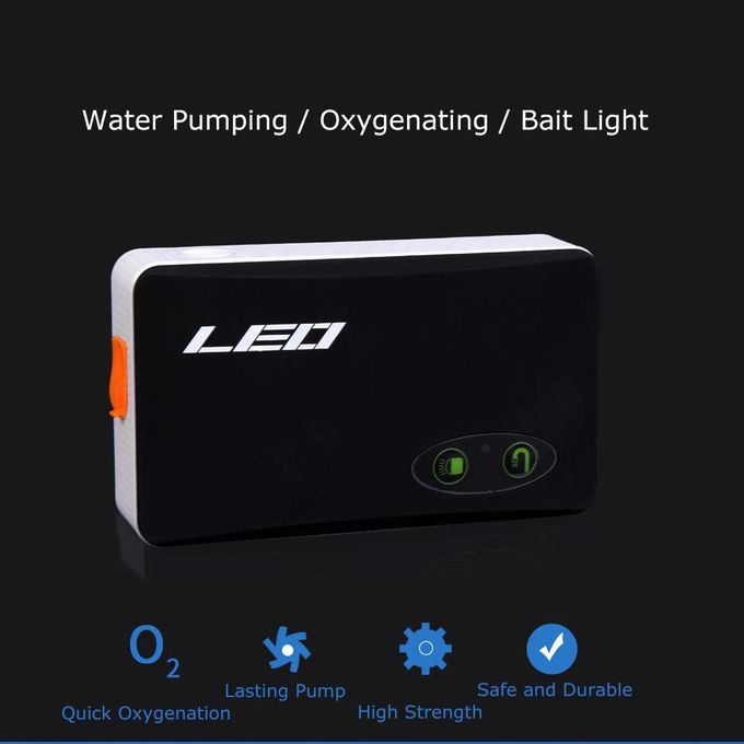 LEO 28015 2 In 1 USB Rechargeable Fishing Pumping Aeration Air Pump With 3  LED Lights