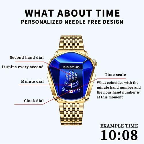 2023 brand new cool motorcycle men's sports quartz watch gold watch