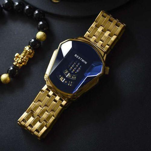 2023 brand new cool motorcycle men's sports quartz watch gold watch