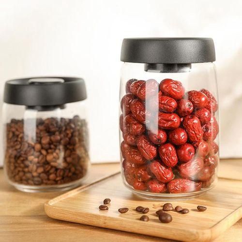 Coffee Bean Storage Container Glass Vacuum Jar