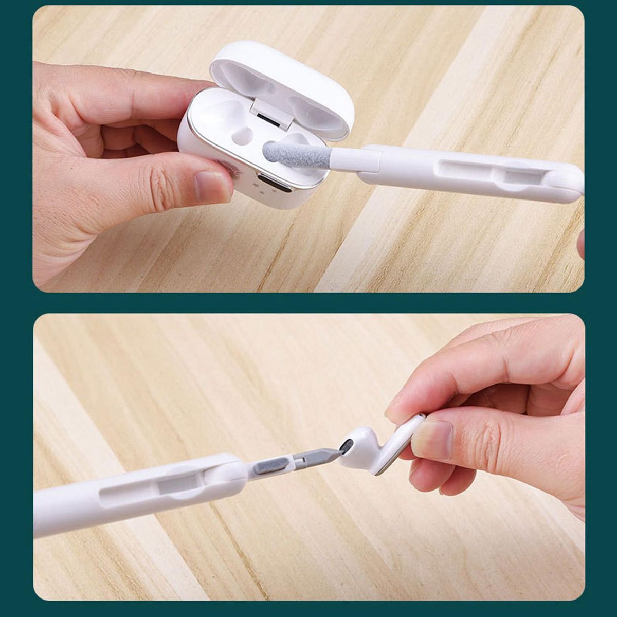 1 Set Earphone Cleaner Bluetooth-compatible Headphone Computer Keyboard Cleaning Tool Kit Blue