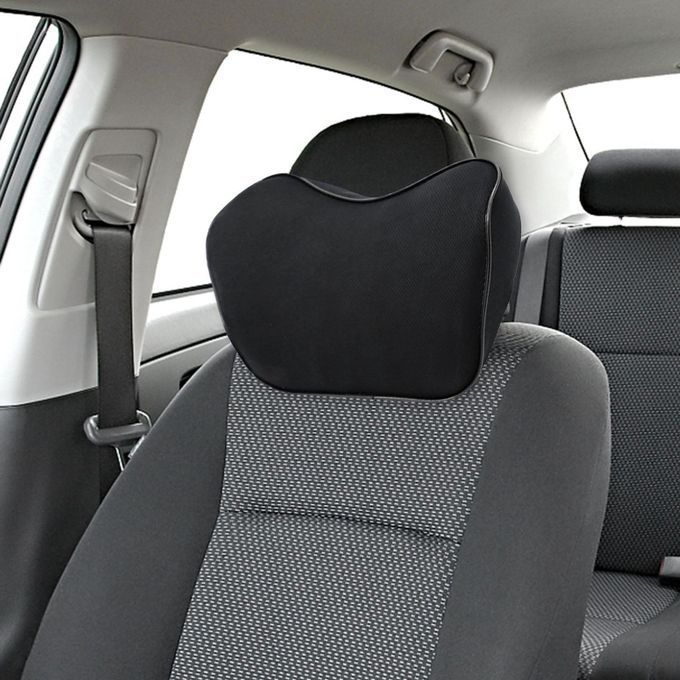 Car Neck Cushion Headrest Memory Foam Soft For Office Chair Car Black