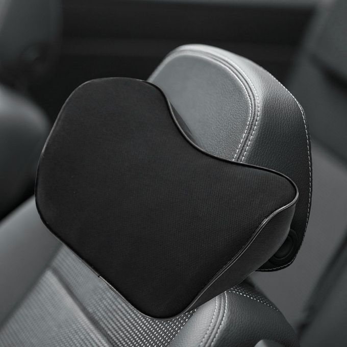 Car Neck Cushion Headrest Memory Foam Soft For Office Chair Car Black