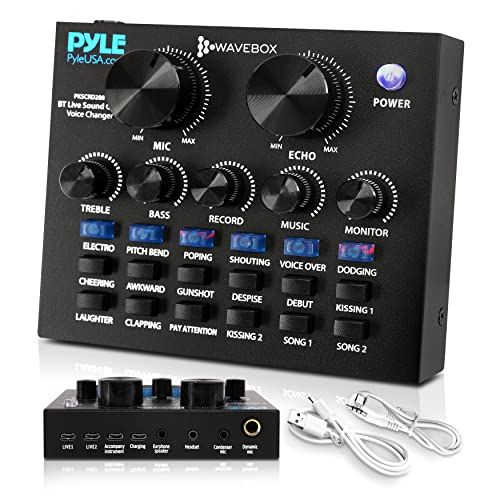 Pyle Bluetooth Mini Audio Podcast Mixer  Live Streaming For