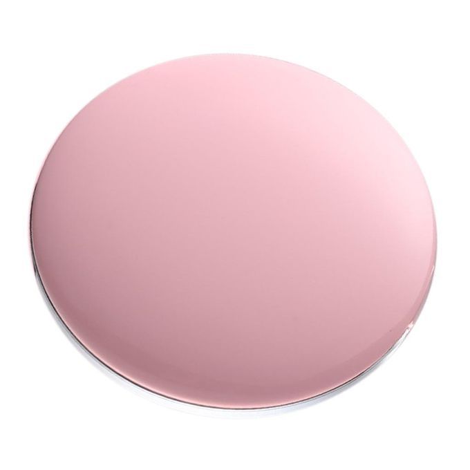 USB Charging Women Handheld 3X Magnified  Compact Mirror Pink